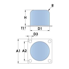 DMA Shock Mount - Square Base