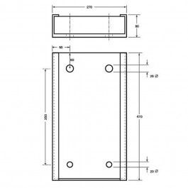 3 Part Dock Bumper Back Plate 470L x 270W x 80H at Polymax