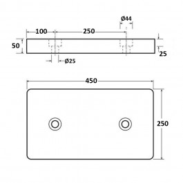 Dock Bumper Packer 2 Holes 450L x 250W x 50H at Polymax