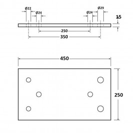 Polymax SHIM Bumper 250mm x 450m x 10mm thick