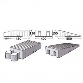 Heavy Duty Cable Cover Block Male 450L x 400W x 160H  at Polymax