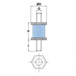 Hexagonal Anti Vibration Mounts