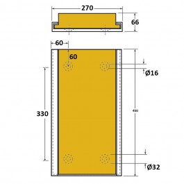 Slimline Dock Bumper UHMWP 450L x 250W x 60H at Polymax