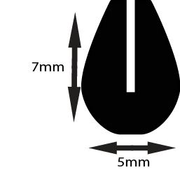 Soft Profiles To Suit 1mm P404 60 ShA Black