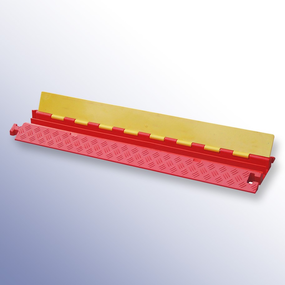 Polyurethane Extra Strength Cable Protector 1000L x 250W x 45H (2 Channels, 35mm x 35mm, 40 Tonnes) 