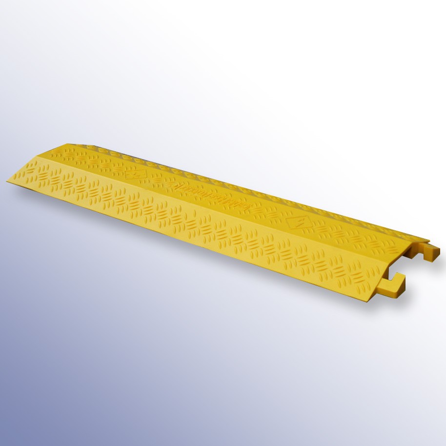 Shallow Cable Cover Yellow LPDE 1000L x 135W x 20H (1 Channel, 40mm x 12mm)