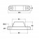 Bumper Stop 105L x 25W x 38H  Technical Drawing