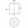 Cylindrical Bumper 35D x 37H  Technical Drawing