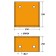 Dock Bumper Angle Bracket Yellow 250L x 250W x 150H Technical Drawing