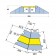 Right Corner Cable Protector 400L x 250W x 45H (2 Channels, 30mm x 30mm, 12 Tonnes) Technical Drawing