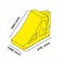 Yellow Wheel Chock 270L x 120W x 185H  Technical Drawing